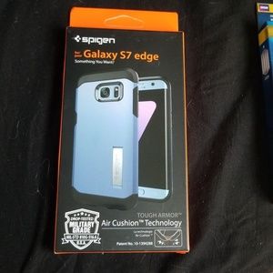 Blue Spigen Galaxy S7 Edge Case NIB